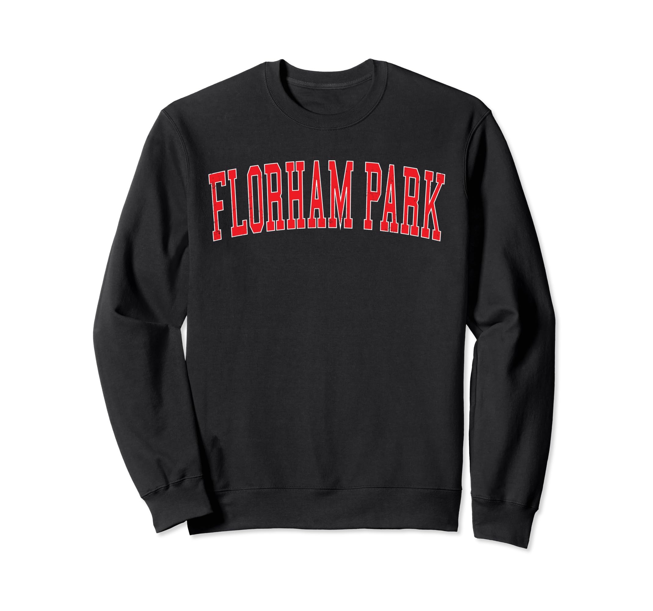 Florham Park Nj Distressed Red Sweatshirt - Trendy Graphic for Adults - T-Shirt, Sweatshirt, Hoodie