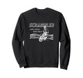 Scrambler Motorcycle Skeleton Rider Sweatshirt - Minimalist Print Unisex - T-Shirt, Sweatshirt, Hoodie