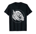 Skull Feather Gothic Blackwork T-Shirt - Trendy Graphic Men Women - T-Shirt, Sweatshirt, Hoodie