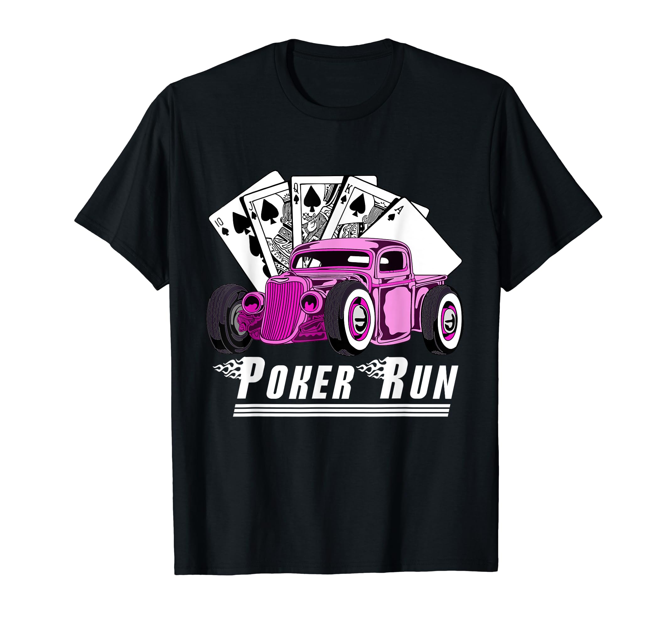 Rat Rod Poker Run Car Show Hot Rod T-Shirt - Fun Novelty Design for Adults - T-Shirt, Sweatshirt, Hoodie