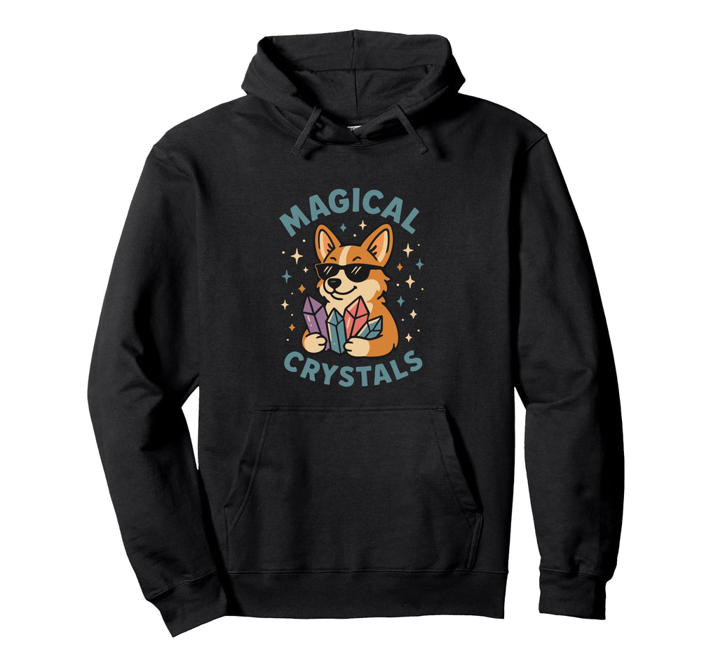 Corgi Magical Crystals Energy Healing Hoodie - Streetwear Style for Adults - T-Shirt, Sweatshirt, Hoodie