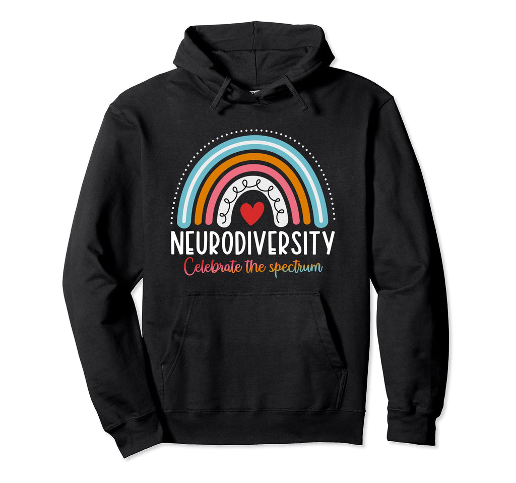 Neurodiversity Rainbow Autism Hoodie - Trendy Graphic for Adults - T-Shirt, Sweatshirt, Hoodie
