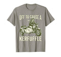 Off To Cause Kerfuffle Sloth Motorcycle T-Shirt - Unique Graphic Unisex - T-Shirt, Sweatshirt, Hoodie