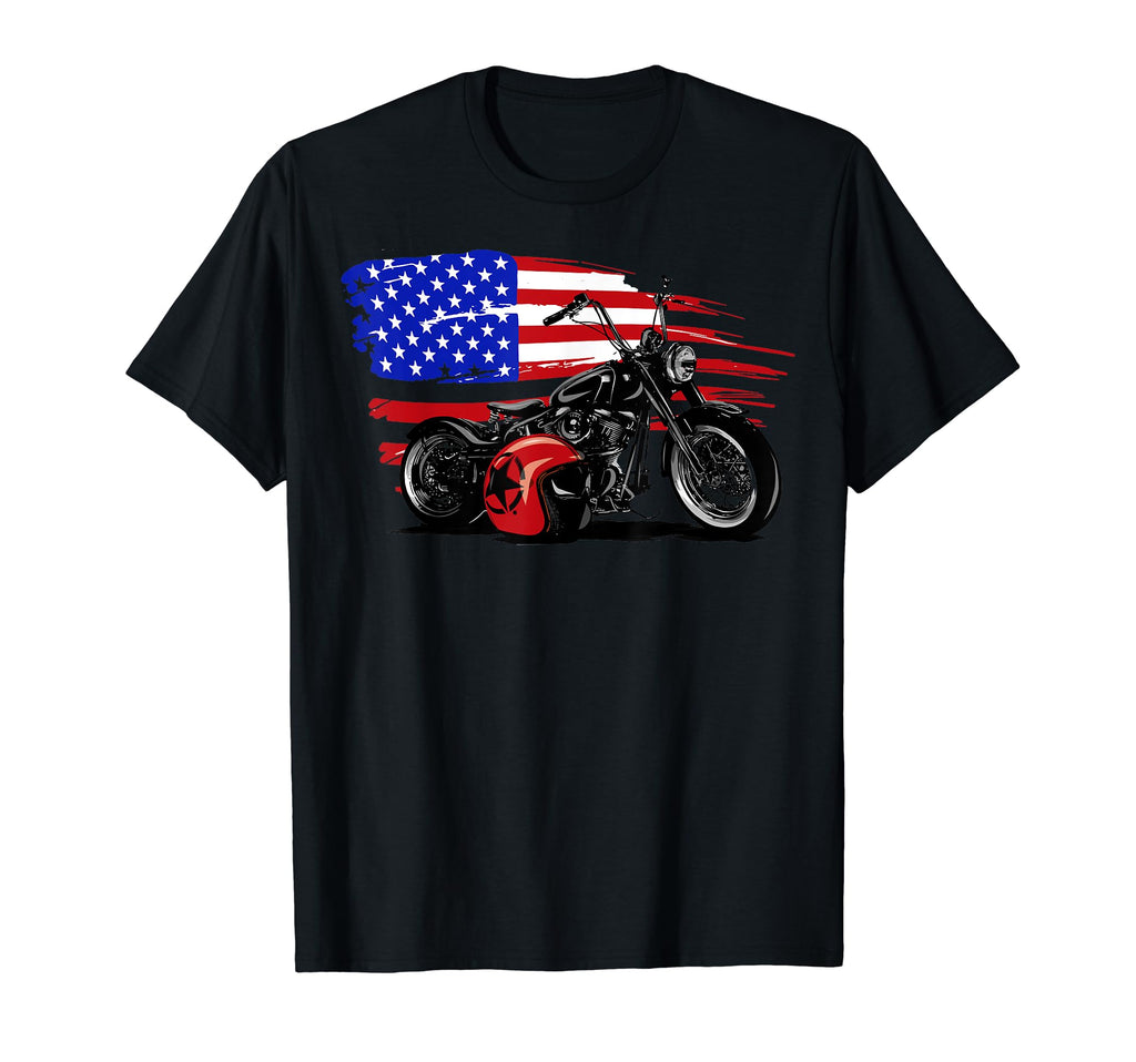 America Motorcycle Biker Gift Bikes T-Shirt - Trendy Graphic for Adults - T-Shirt, Sweatshirt, Hoodie