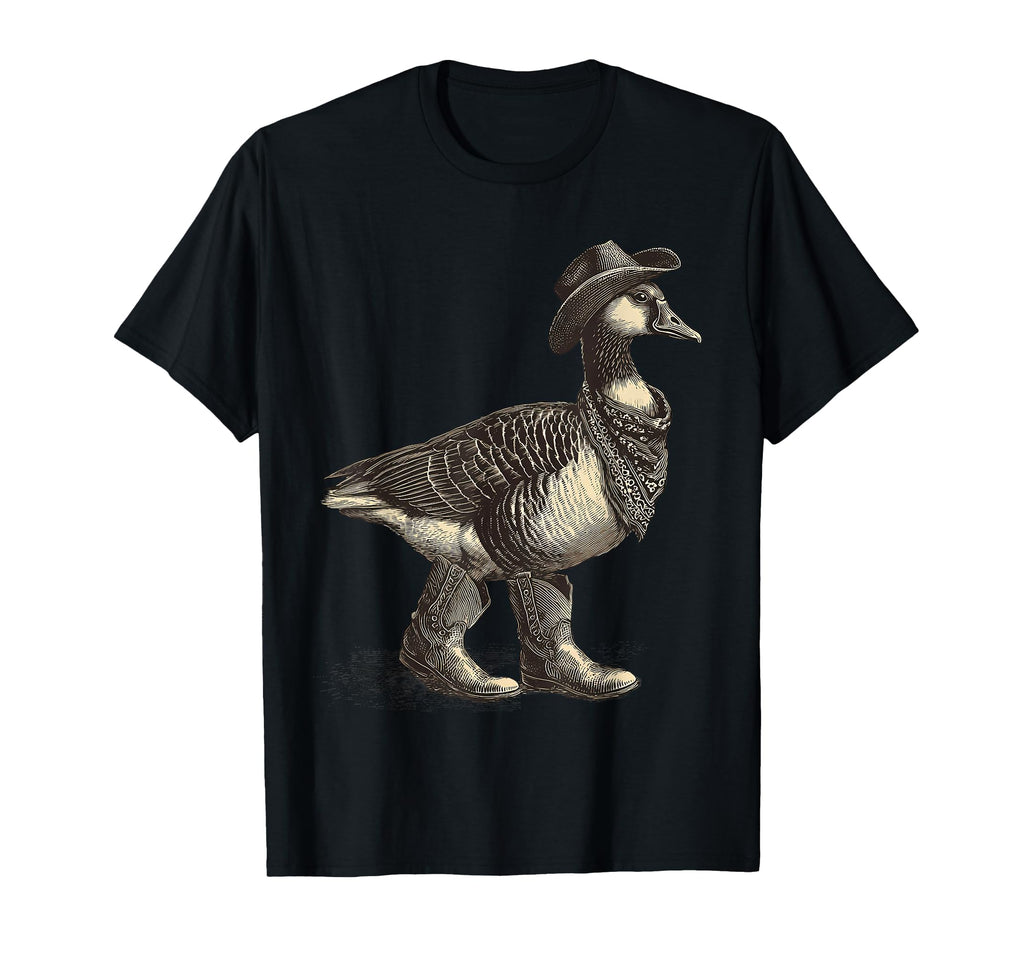 Country Cowboy Goose Rodeo Cowgirl T-Shirt - Unique Graphic for Adults - T-Shirt, Sweatshirt, Hoodie