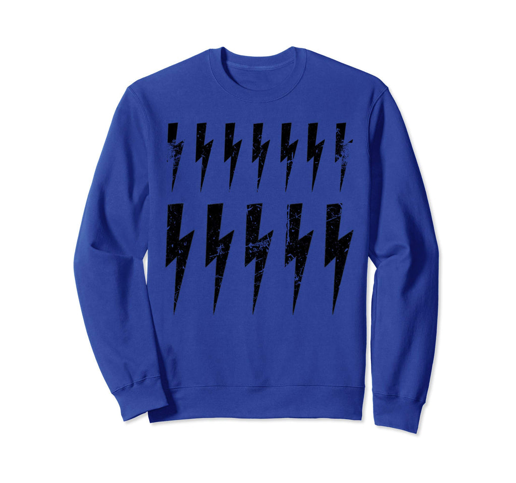 Lightning Bolts Distressed Pattern Sweatshirt - Custom Art Print Unisex - T-Shirt, Sweatshirt, Hoodie