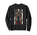 Motorcycle American Flag Biker Sweatshirt - Trendy Graphic for Adults - T-Shirt, Sweatshirt, Hoodie