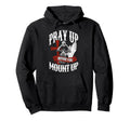 Christian Motorcycle Biker Pray Up Hoodie - Aesthetic Graphic Men Women - T-Shirt, Sweatshirt, Hoodie