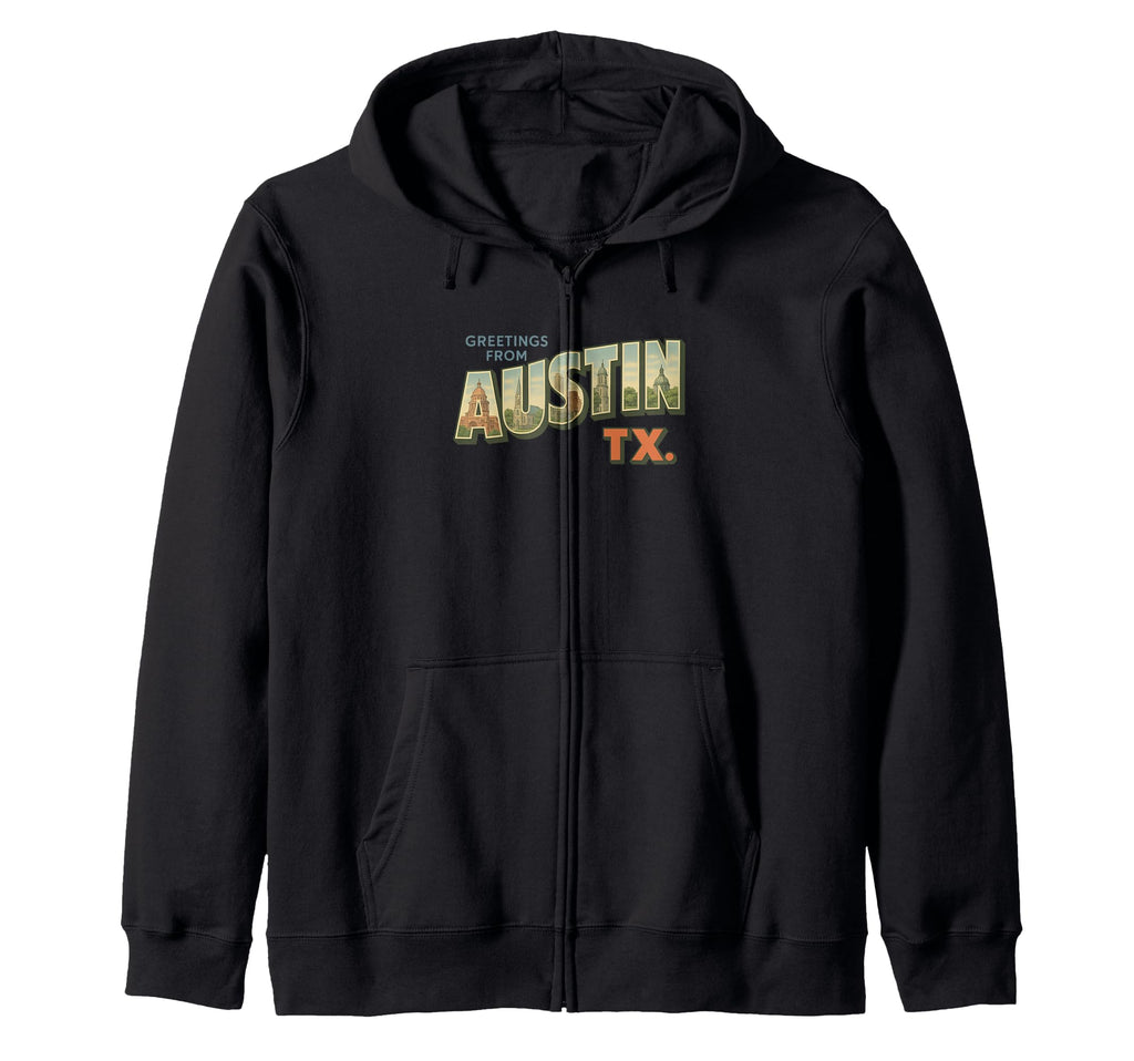 Austin Texas Postcard And Co T-Shirt - Minimalist Print for Adults - T-Shirt, Sweatshirt, Hoodie