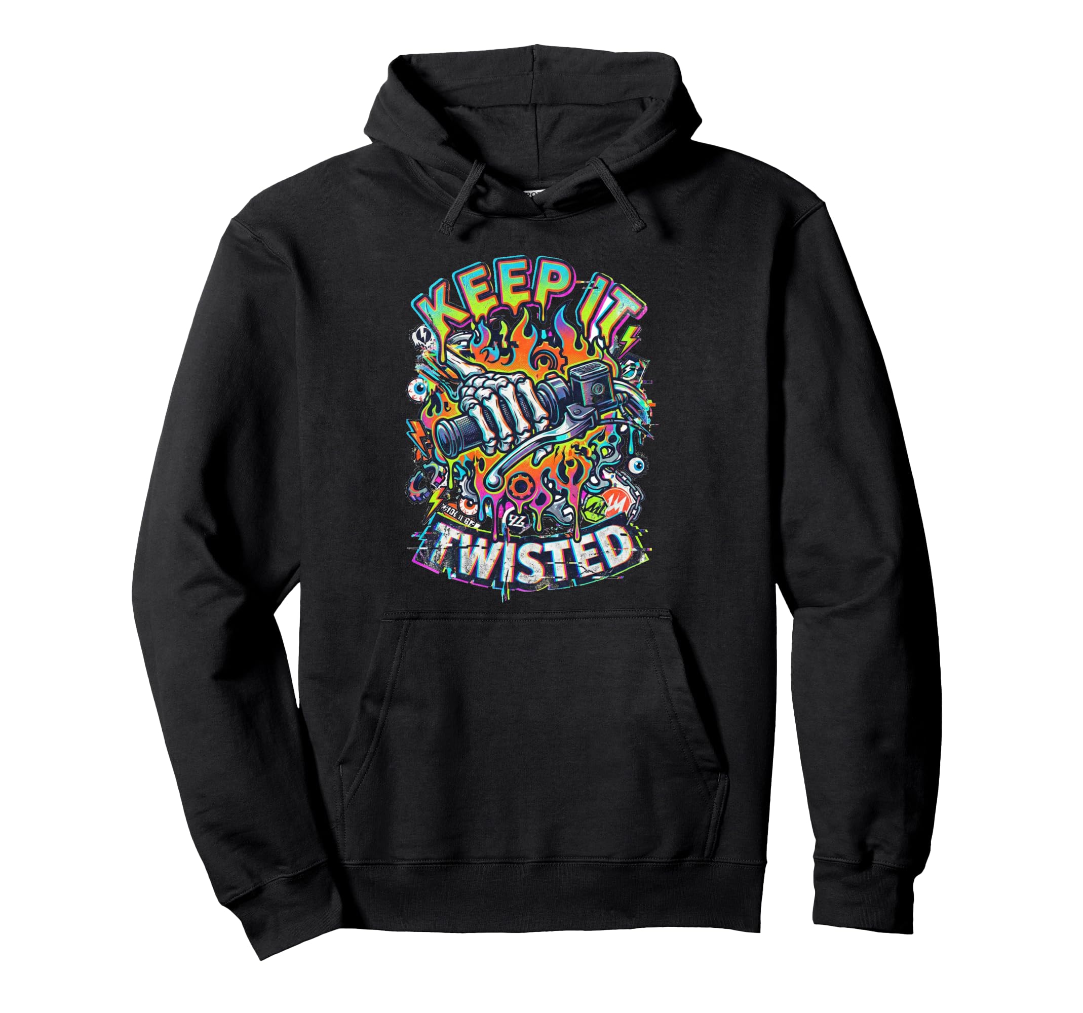 Keep It Twisted Motorcycle Throttle Hoodie - Minimalist Print Unisex - T-Shirt, Sweatshirt, Hoodie