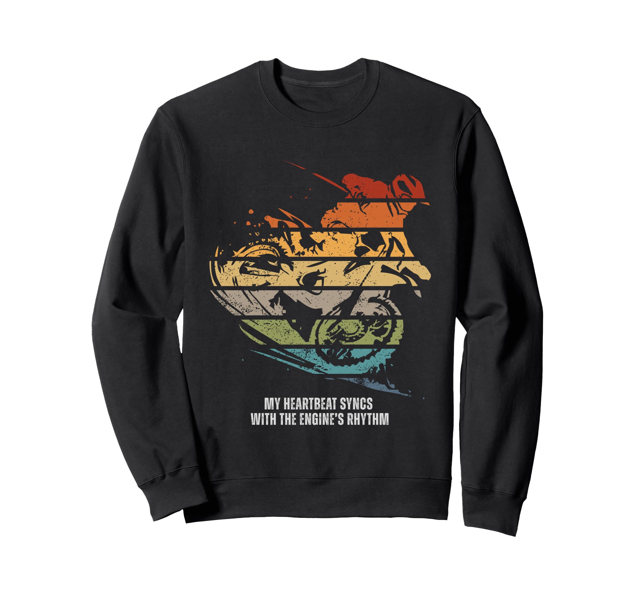 80S 90S Motorcycle Motocross Sweatshirt - Trendy Graphic Men Women - T-Shirt, Sweatshirt, Hoodie