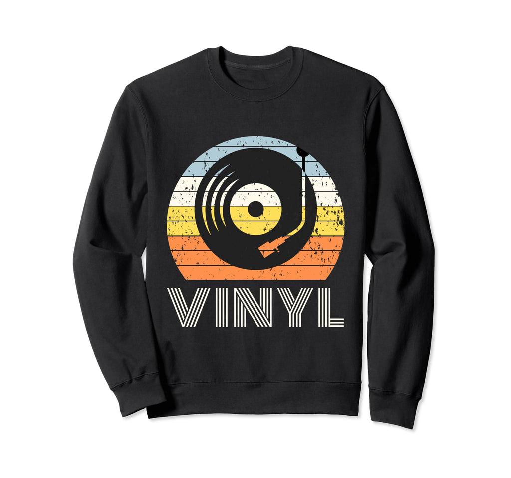 Vinyl Record Player Sweatshirt - Custom Art Print Men Women - T-Shirt, Sweatshirt, Hoodie