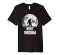 West Virginia Bigfoot Full Moon Squatch T-Shirt - Aesthetic Graphic Unisex - T-Shirt, Sweatshirt, Hoodie