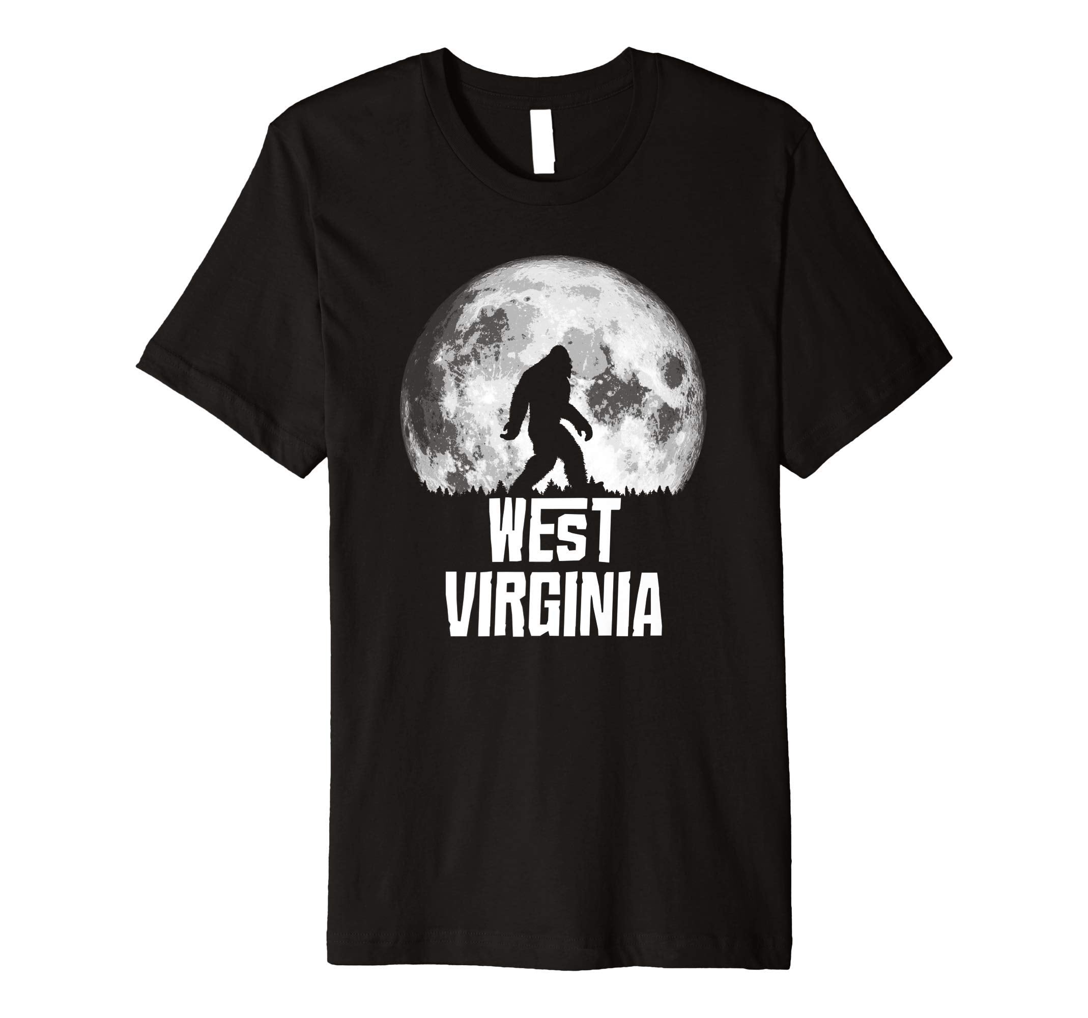 West Virginia Bigfoot Full Moon Squatch T-Shirt - Aesthetic Graphic Unisex - T-Shirt, Sweatshirt, Hoodie