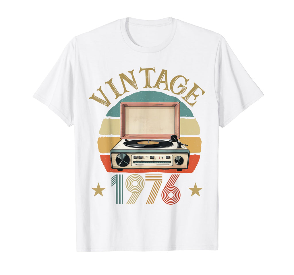 1976 Born 1976 Sunset Vinyl Record T-Shirt - Novelty Apparel for Adults - T-Shirt, Sweatshirt, Hoodie