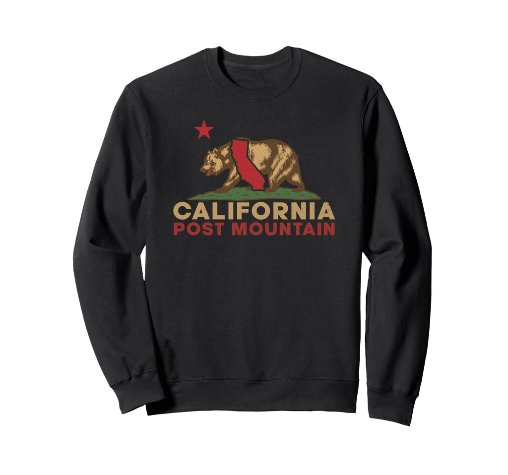 Post Mountain California Bear Sweatshirt - Custom Art Print for Adults - T-Shirt, Sweatshirt, Hoodie