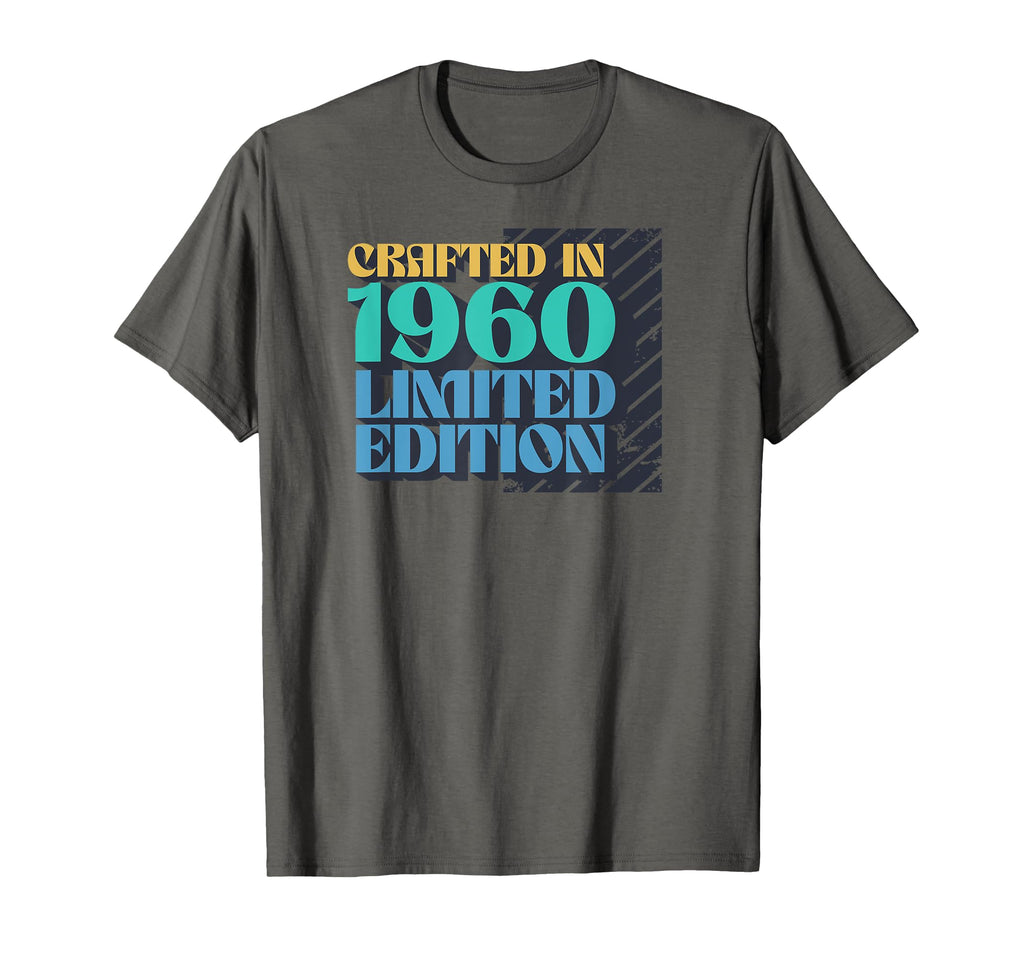 Born 1960 Birthday Typography T-Shirt - Unique Graphic Men Women - T-Shirt, Sweatshirt, Hoodie