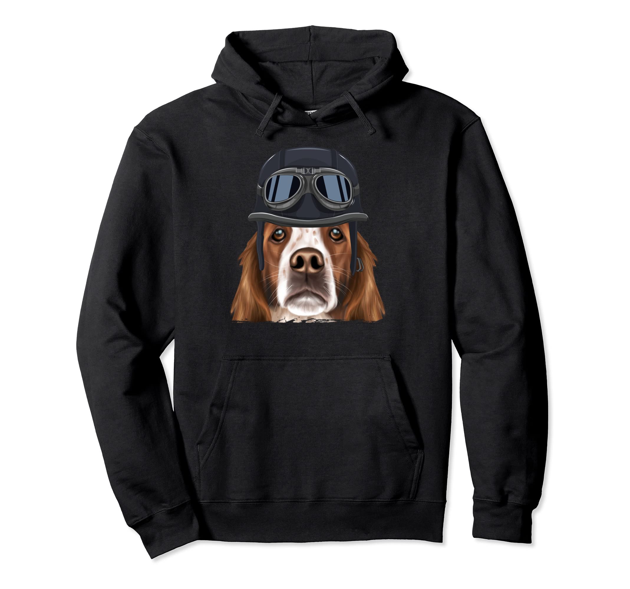 Funny Motorcycle Helmet Irish Red Hoodie - Casual Everyday Wear Men Women - T-Shirt, Sweatshirt, Hoodie