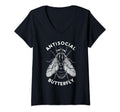 Womens Antisocial Butterfly Housefly T-Shirt - Minimalist Print Men Women - T-Shirt, Sweatshirt, Hoodie