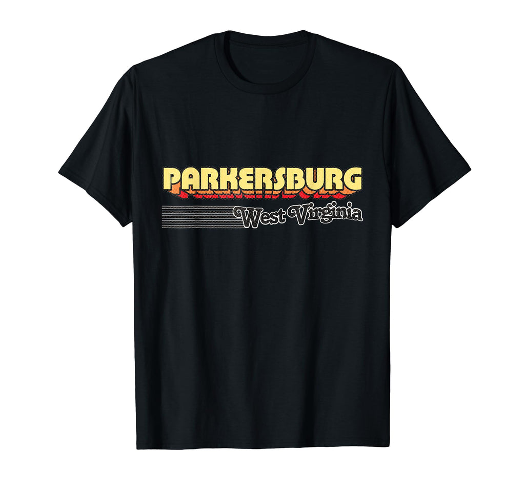 Parkersburg West Virginia Stripes T-Shirt - Fun Novelty Design Unisex - T-Shirt, Sweatshirt, Hoodie