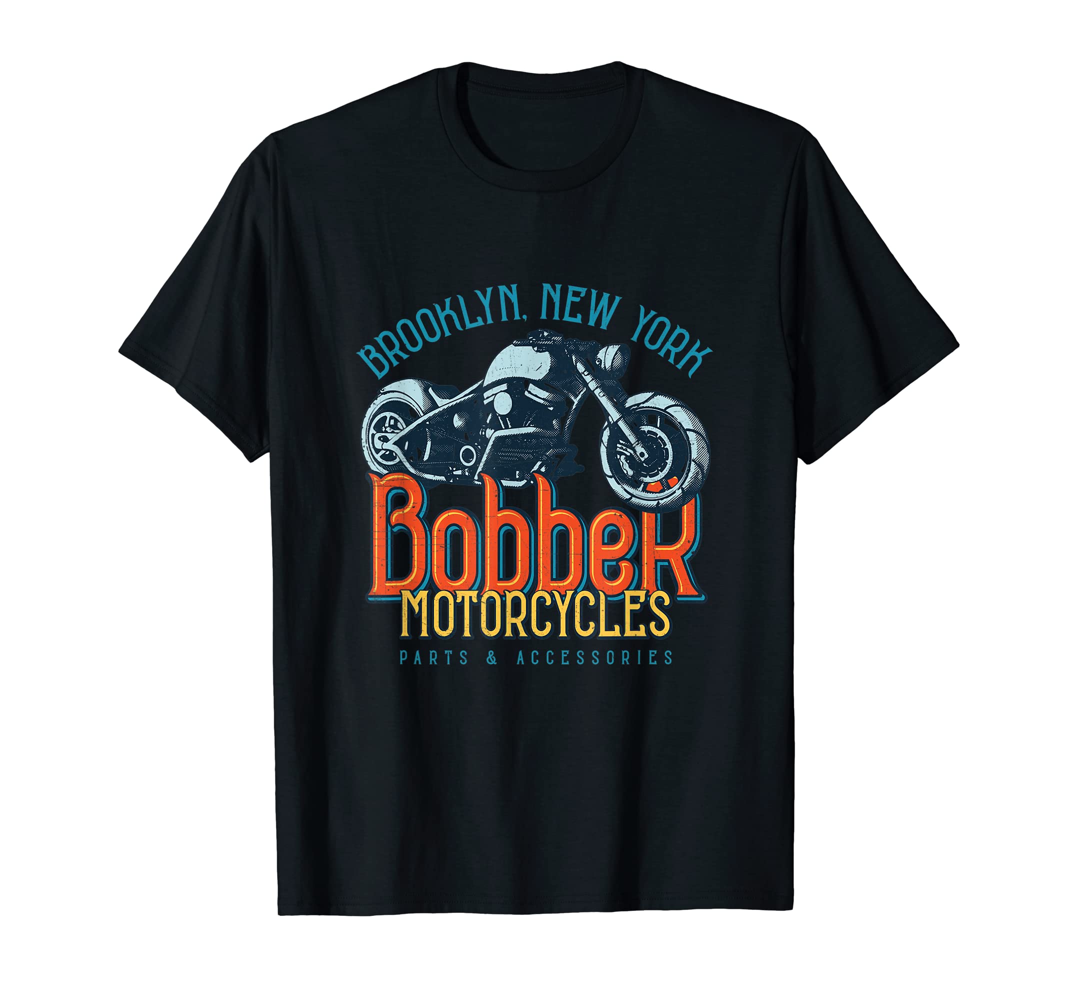 Brooklyn New York Bobber Motorcycles T-Shirt - Aesthetic Graphic for Adults - T-Shirt, Sweatshirt, Hoodie