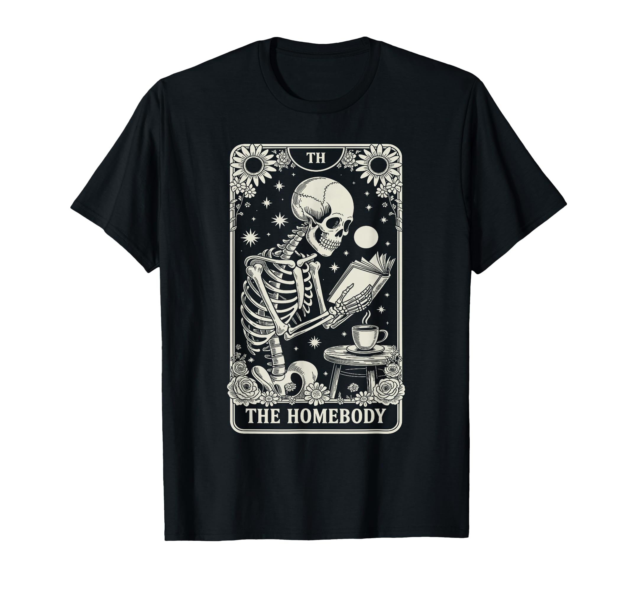 Homebody Tarot Indoorsy Antisocial T-Shirt - Custom Art Print for Adults - T-Shirt, Sweatshirt, Hoodie