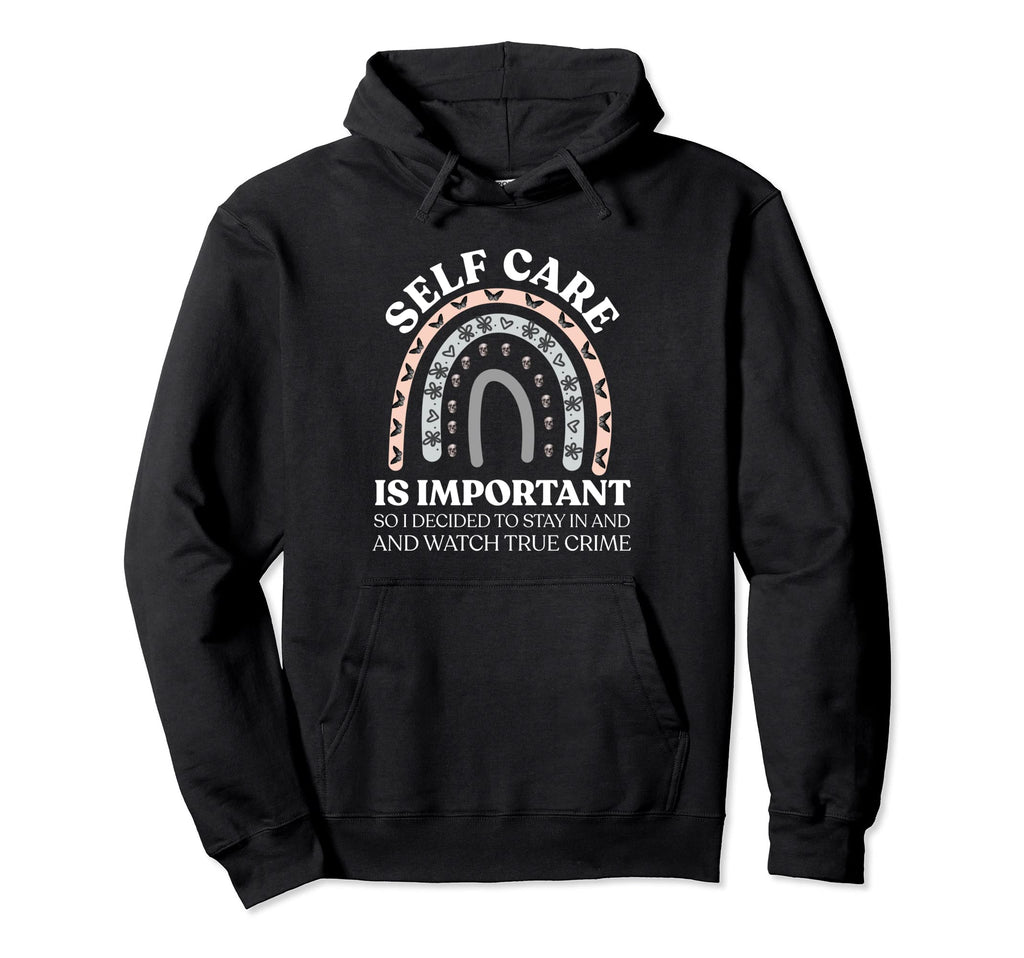 True Crime Lover Self Care Skull Bohemian Hoodie - Custom Art Print Unisex - T-Shirt, Sweatshirt, Hoodie