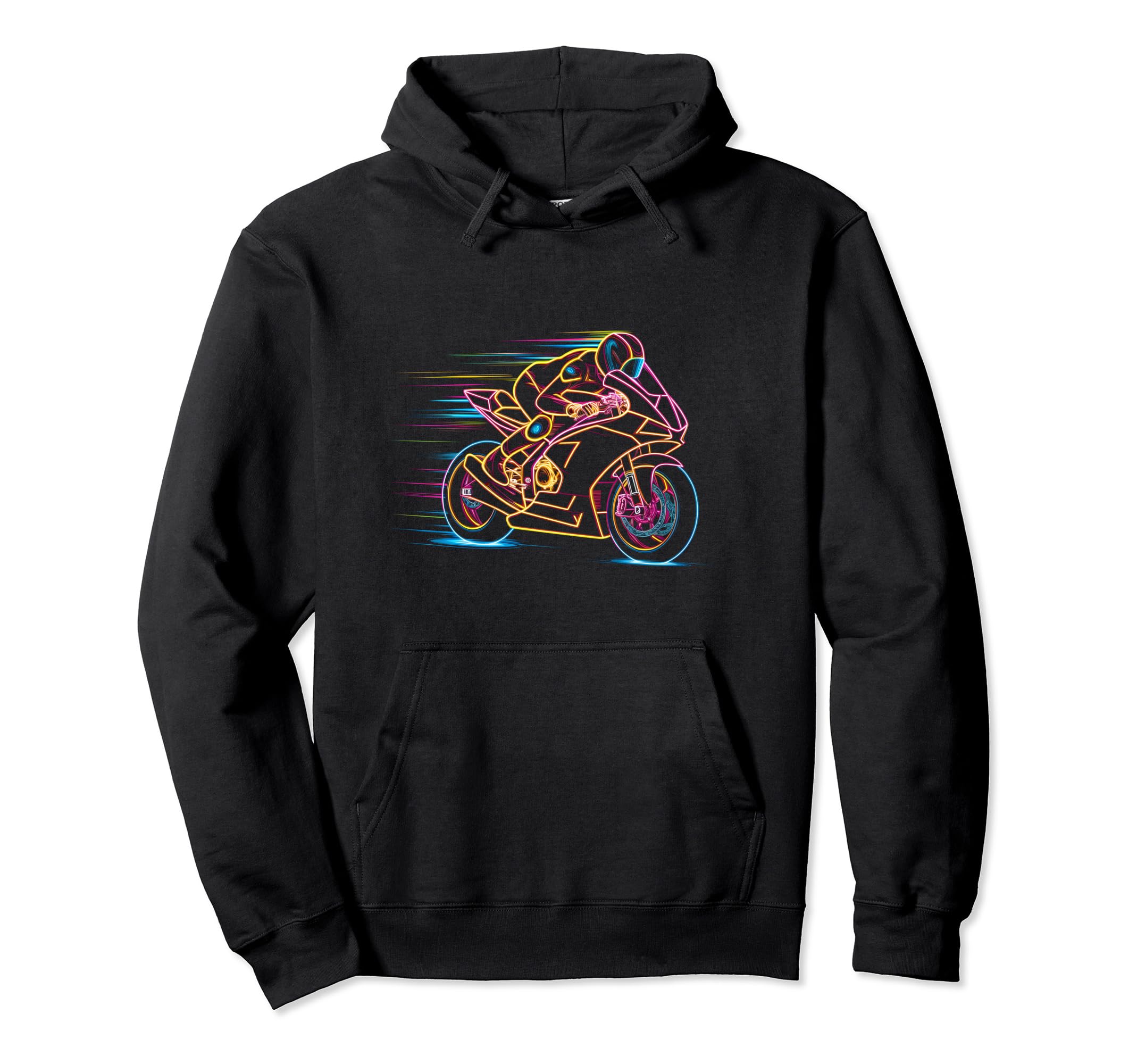 Fantasy Motorcycle Race Night Hoodie - Casual Everyday Wear Men Women - T-Shirt, Sweatshirt, Hoodie