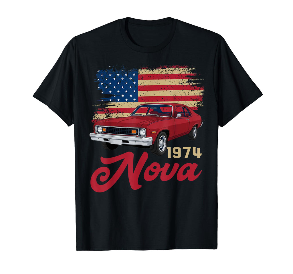 1974 74 Nova Silhouette Muscle Car T-Shirt - Unique Graphic for Adults - T-Shirt, Sweatshirt, Hoodie
