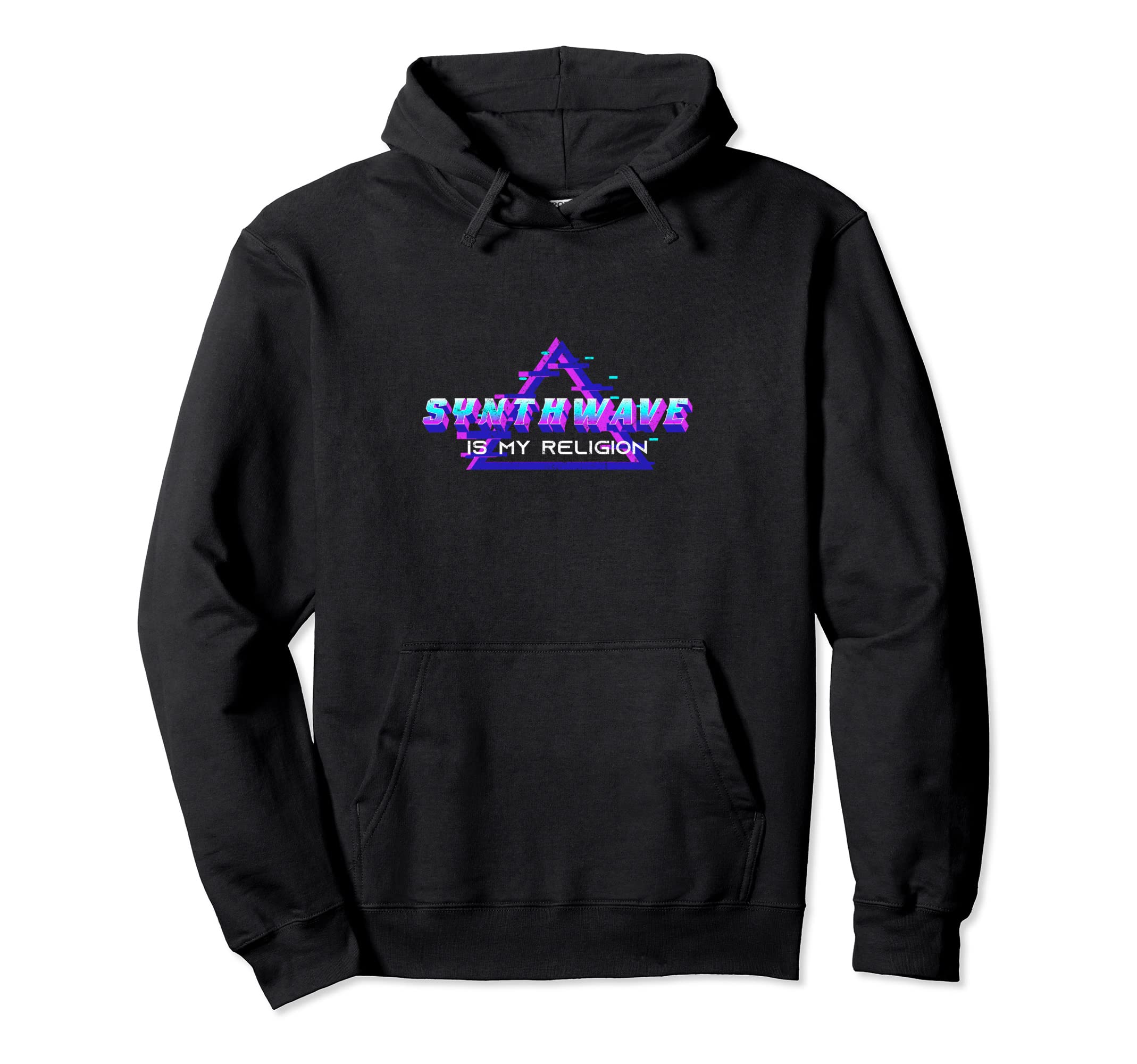 Synthwave Is My Religion 80S Hoodie - Fun Novelty Design Men Women - T-Shirt, Sweatshirt, Hoodie