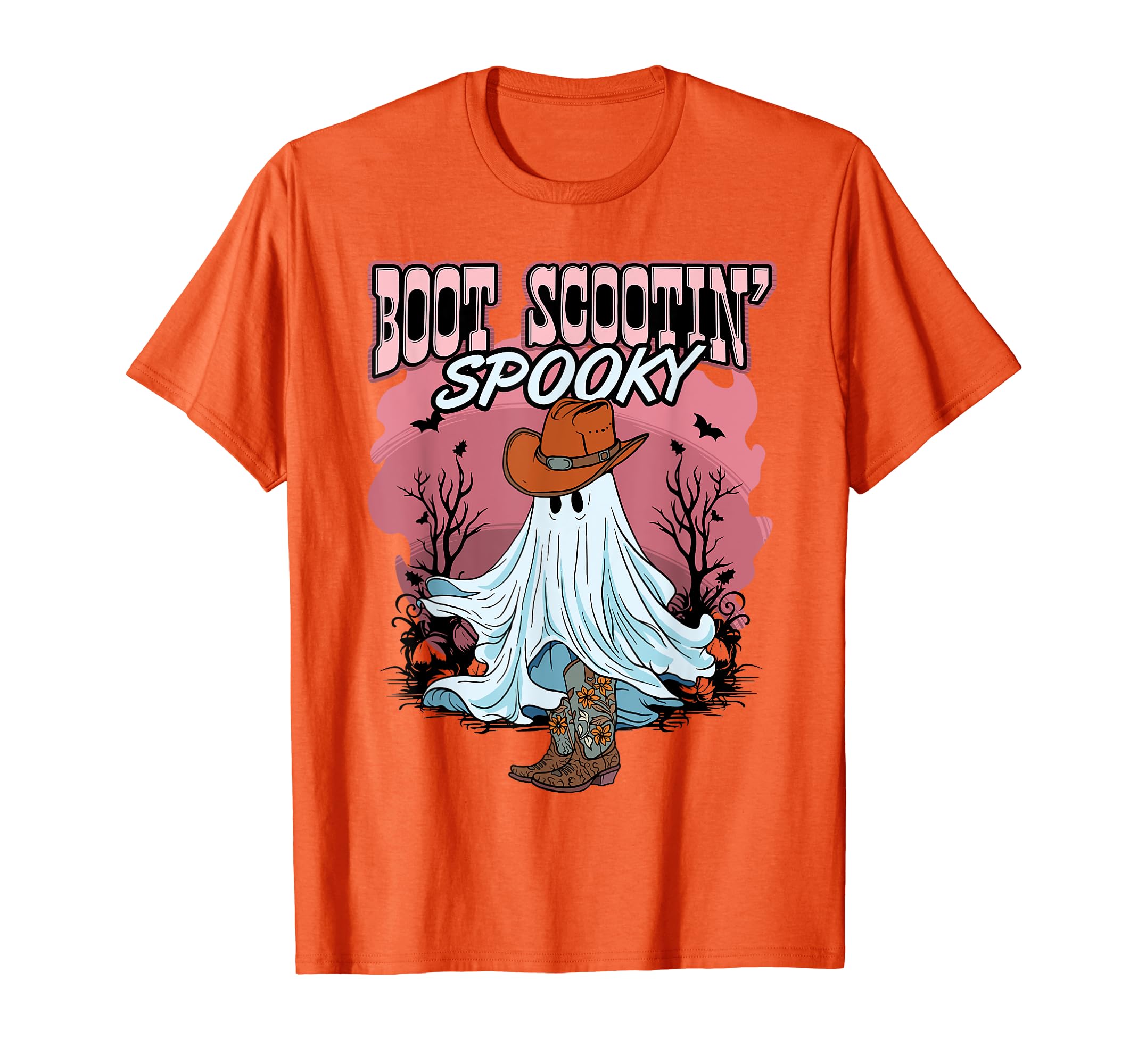 Halloween Ghost Western Funny Boot T-Shirt - Streetwear Style Men Women - T-Shirt, Sweatshirt, Hoodie