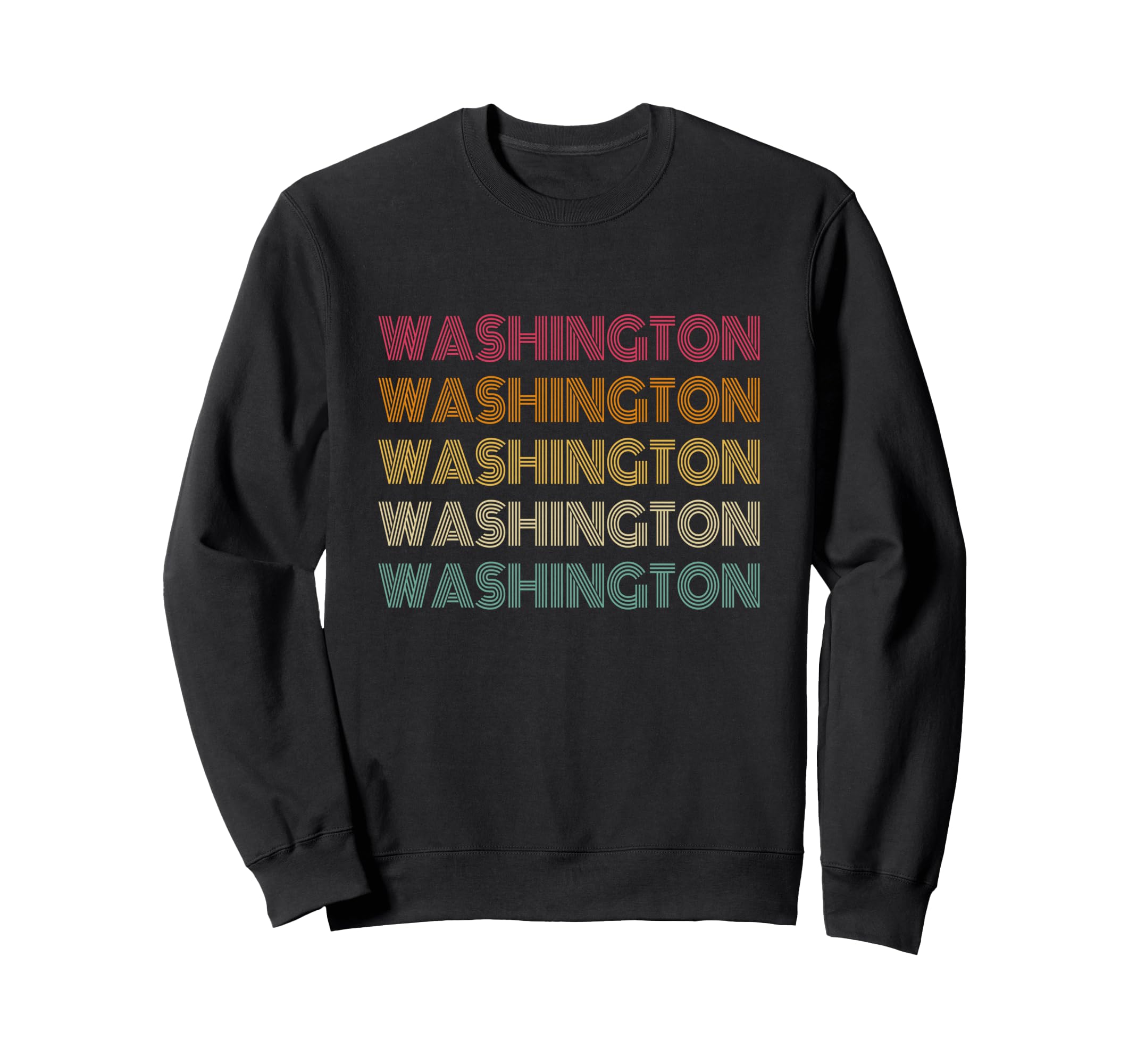 Washington 70S 80S Throwback Sweatshirt - Streetwear Style for Adults - T-Shirt, Sweatshirt, Hoodie