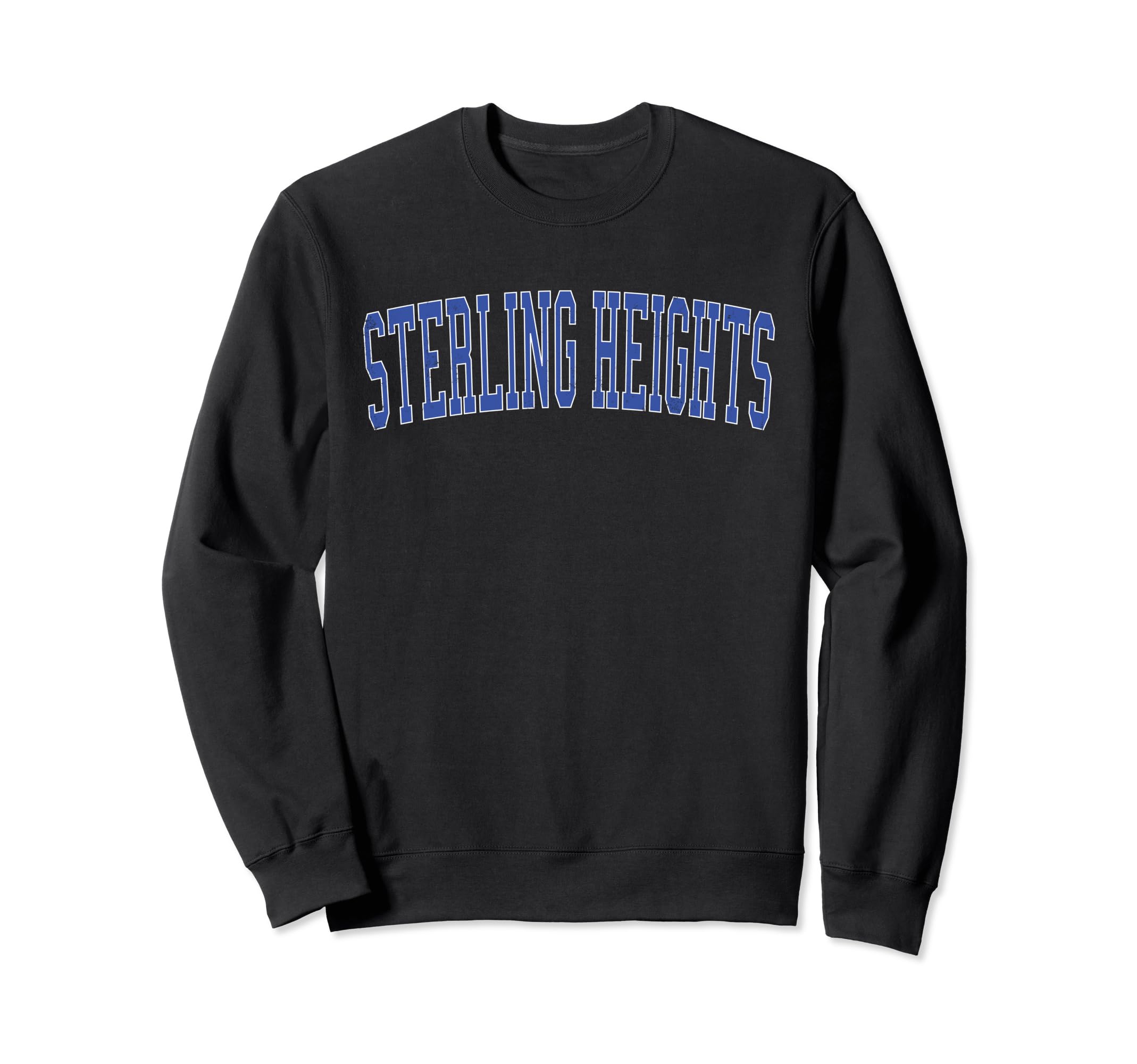 Sterling Heights Mi Distressed Blue Sweatshirt - Trendy Graphic Unisex - T-Shirt, Sweatshirt, Hoodie