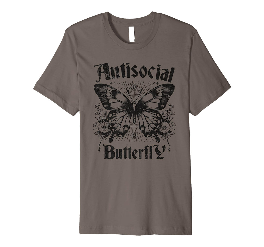 Sarcastic Antisocial Butterfly T-Shirt - Minimalist Print Men Women - T-Shirt, Sweatshirt, Hoodie