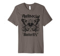 Sarcastic Antisocial Butterfly T-Shirt - Minimalist Print Men Women - T-Shirt, Sweatshirt, Hoodie