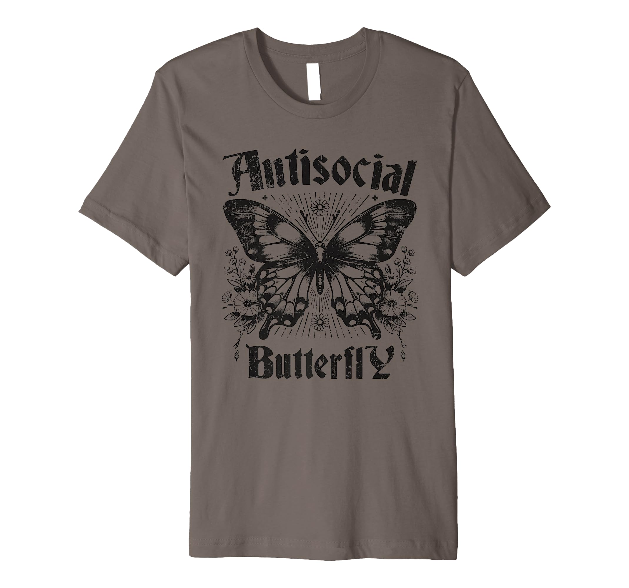 Sarcastic Antisocial Butterfly T-Shirt - Minimalist Print Men Women - T-Shirt, Sweatshirt, Hoodie