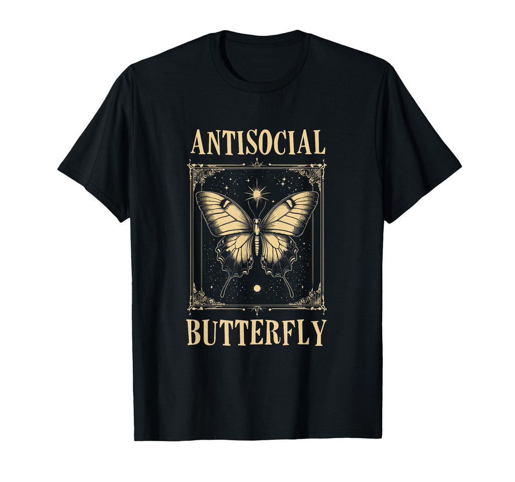 Antisocial Butterfly Gift Sweatshirt - Unique Graphic Unisex - T-Shirt, Sweatshirt, Hoodie