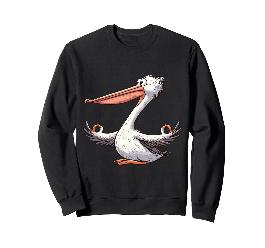 Meditation Pelican Yoga Pose Sweatshirt - Aesthetic Graphic Unisex - T-Shirt, Sweatshirt, Hoodie