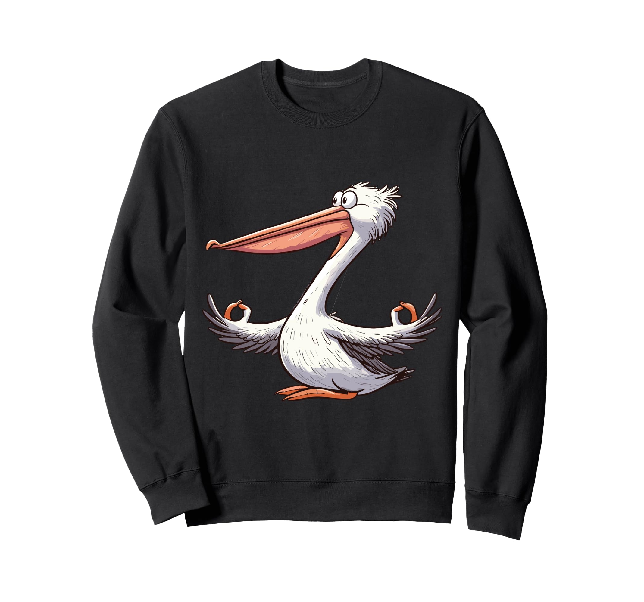 Meditation Pelican Yoga Pose Sweatshirt - Aesthetic Graphic Unisex - T-Shirt, Sweatshirt, Hoodie