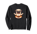 Funny Pug Monk Meditation Pet Sweatshirt - Fun Novelty Design for Adults - T-Shirt, Sweatshirt, Hoodie