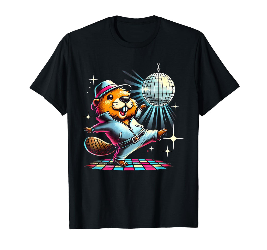 Aesthetic Beaver Dancing Disco T-Shirt - Novelty Apparel for Adults - T-Shirt, Sweatshirt, Hoodie