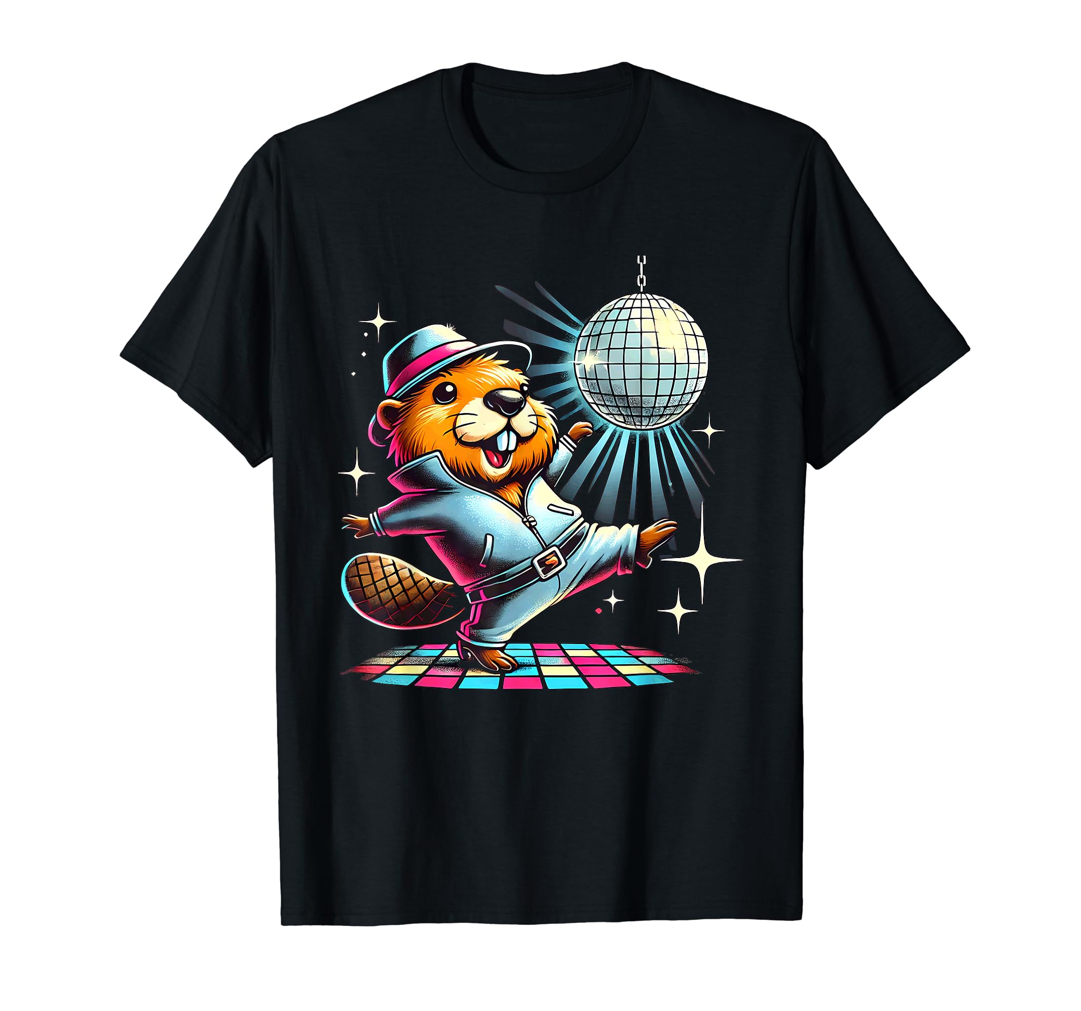 Aesthetic Beaver Dancing Disco T-Shirt - Novelty Apparel for Adults - T-Shirt, Sweatshirt, Hoodie