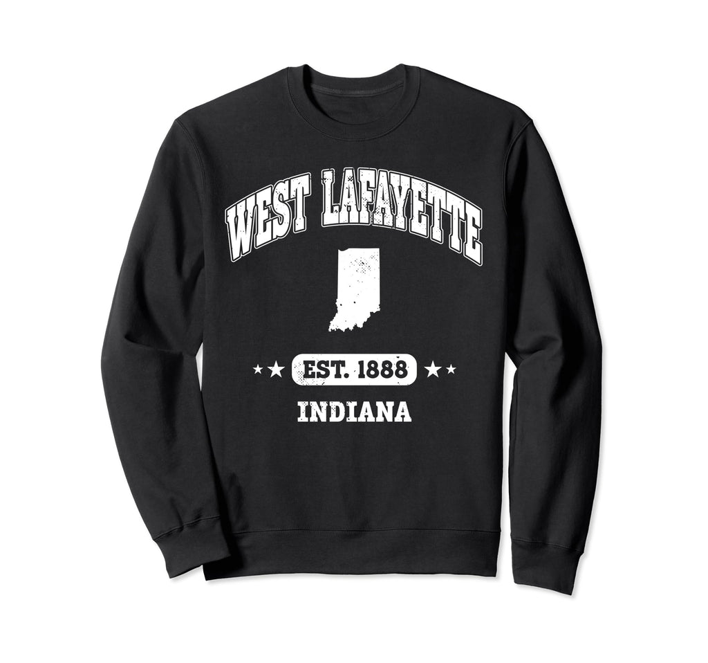 West Lafayette Indiana Throwback Sweatshirt - Aesthetic Graphic Unisex - T-Shirt, Sweatshirt, Hoodie