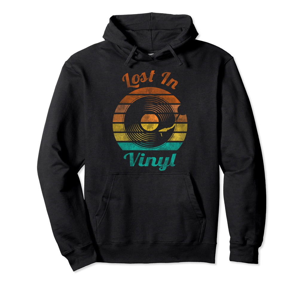 Lost Vinyl Record Player Hoodie - Novelty Apparel Men Women - T-Shirt, Sweatshirt, Hoodie