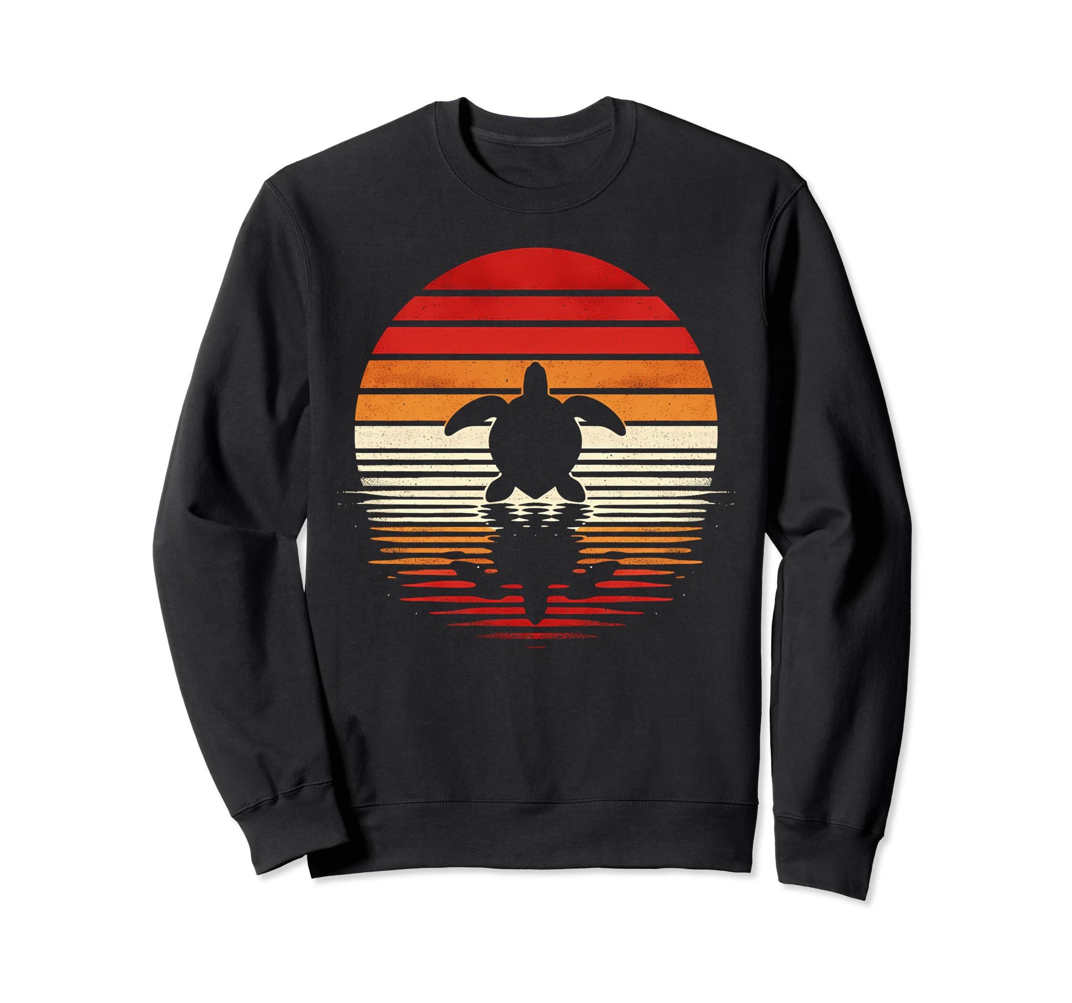 Sea Turtle Sunset Safari 70S Fishing Sweatshirt - Graphic Print Unisex - T-Shirt, Sweatshirt, Hoodie
