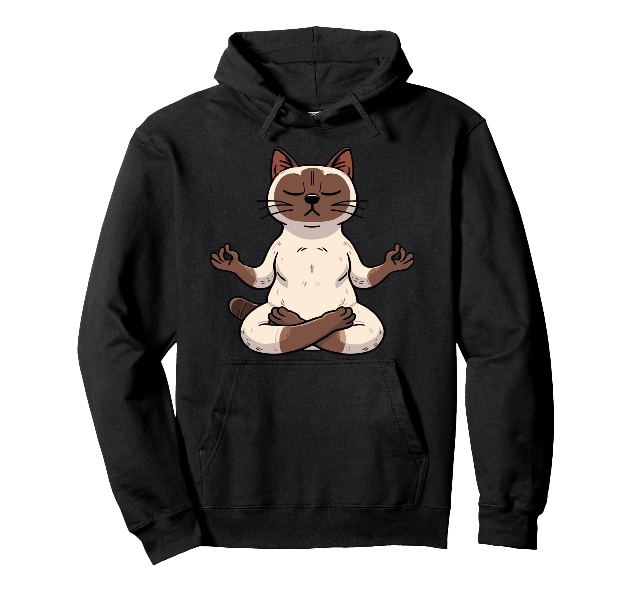 Meditation Siamese Yoga Pose Relaxing Animal Hoodie - Trendy Graphic Unisex - T-Shirt, Sweatshirt, Hoodie