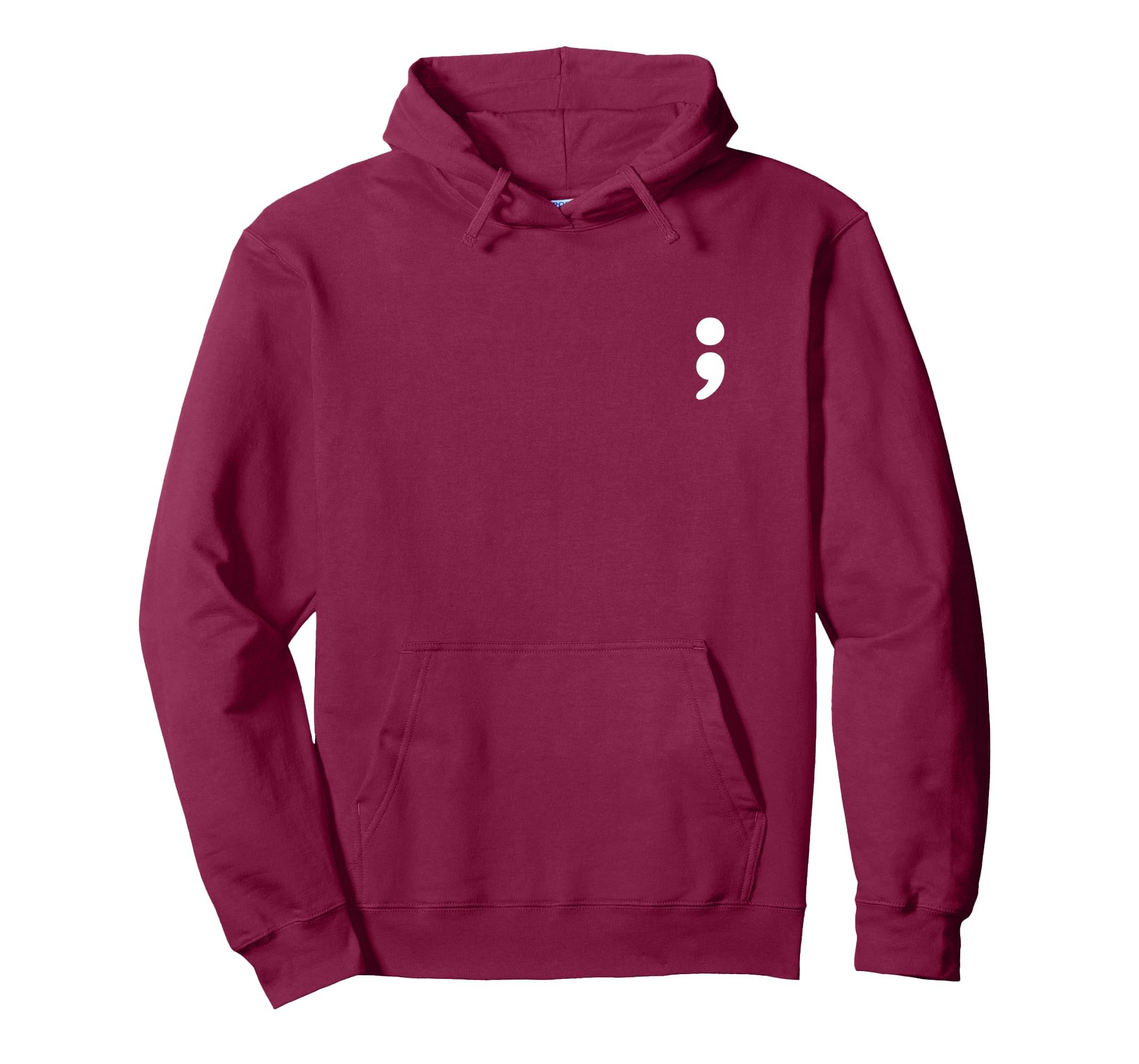 Semicolon Mental Health Matters Hoodie - Casual Everyday Wear for Adults - T-Shirt, Sweatshirt, Hoodie