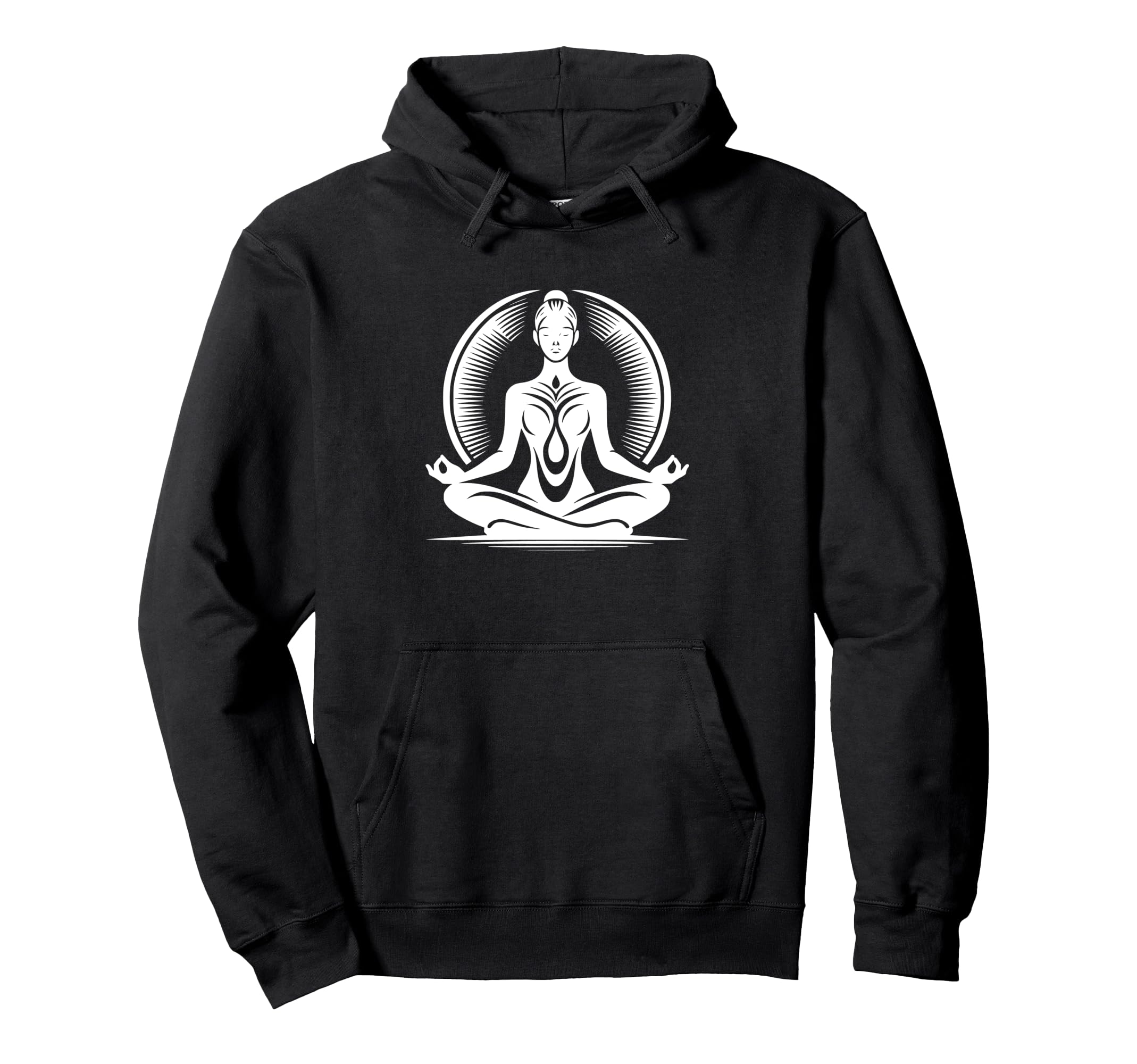 Elegant Meditative Figure Adults Hoodie - Novelty Apparel for Adults - T-Shirt, Sweatshirt, Hoodie