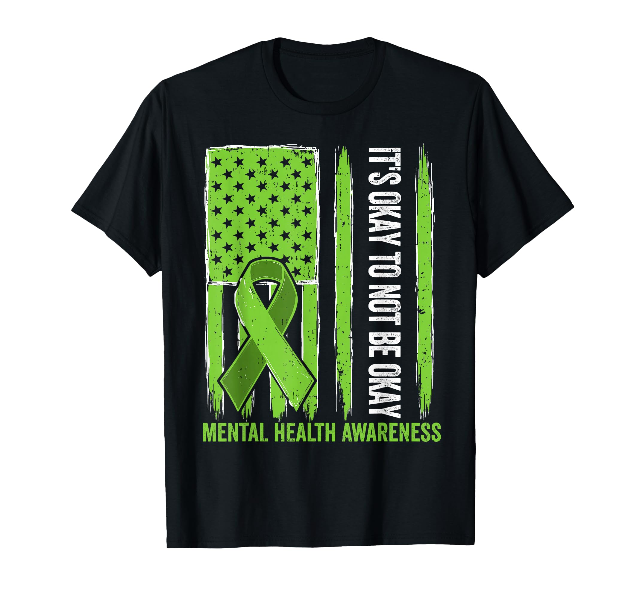Us Flag Mental Health Awareness T-Shirt - Casual Everyday Wear Men Women - T-Shirt, Sweatshirt, Hoodie