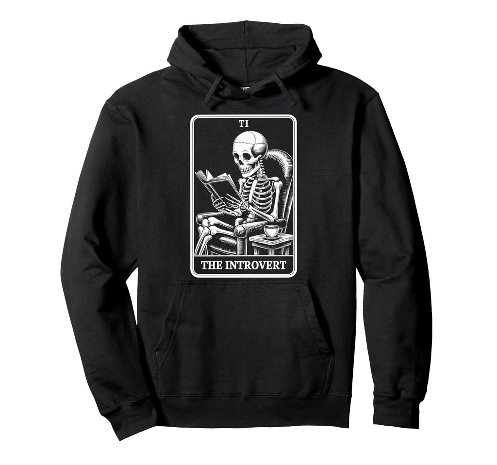 Introvert Tarot Indoorsy Antisocial Hoodie - Custom Art Print Unisex - T-Shirt, Sweatshirt, Hoodie